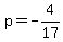 p=-4%2F17