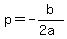 p=-b%2F%282a%29