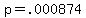 p=.000874