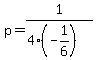 p=1%2F%284%28-1%2F6%29%29