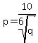 p=10%2Froot%286%2Cq%29