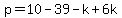 p=10-39-k%2B6k