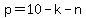 p=10-k-n