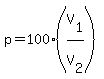 p=100%28+V%5B1%5D%2FV%5B2%5D%29