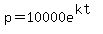 p=10000e%5E%28kt%29