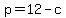 p=12-c