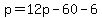 p=12p-60-6