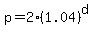 p=2%281.04%29%5Ed