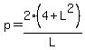 p=2%284%2BL%5E2%29%2FL