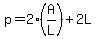 p=2%28A%2FL%29%2B2L