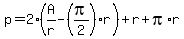 p=2%28A%2Fr-%28pi%2F2%29r%29%2Br%2Bpi%2Ar
