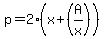 p=2%28x%2B%28A%2Fx%29%29