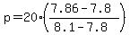 p=20%28%287.86-7.8%29%2F%288.1-7.8%29%29