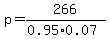 p=266%2F%280.95%2A0.07%29