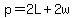 p=2L%2B2w