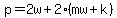 p=2w%2B2%28mw%2Bk%29