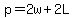 p=2w%2B2L