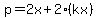 p=2x%2B2%28kx%29