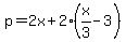 p=2x%2B2%28x%2F3-3%29