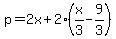 p=2x%2B2%28x%2F3-9%2F3%29