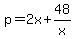 p=2x%2B48%2Fx