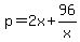 p=2x%2B96%2Fx