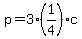 p=3%281%2F4%29c