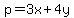 p=3x%2B4y