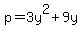 p=3y%5E2%2B9y