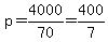 p=4000%2F70=400%2F7