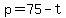 p=75-t