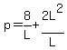 p=8%2FL%2B2L%5E2%2FL
