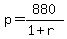 p=880%2F%281%2Br%29