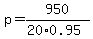 p=950%2F%2820%2A0.95%29