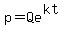 p=Qe%5E%28kt%29