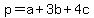 p=a%2B3b%2B4c+