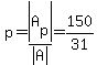 p=abs%28A%5Bp%5D%29%2Fabs%28A%29=150%2F31