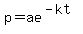 p=ae%5E%28-kt%29