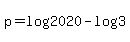 p=log%282020%29-log%283%29