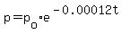 p=p%5Bo%5De%5E%28-0.00012t%29