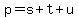 p=s%2Bt%2Bu