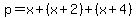 p=x%2B%28x%2B2%29%2B%28x%2B4%29
