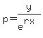 p=y%2Fe%5E%28rx%29