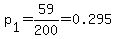 p%5B1%5D+=+59%2F200+=+0.295