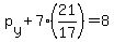 p%5By%5D%2B7%2821%2F17%29=8
