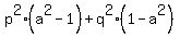 p%5E2%28a%5E2+-+1%29+%2B+q%5E2%281+-+a%5E2%29