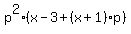p%5E2%28x-3%2B%28x%2B1%29p%29