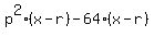 p%5E2%28x-r%29-64%28x-r%29