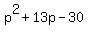 p%5E2%2B13p-30