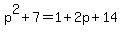 p%5E2%2B7=1%2B2p%2B14